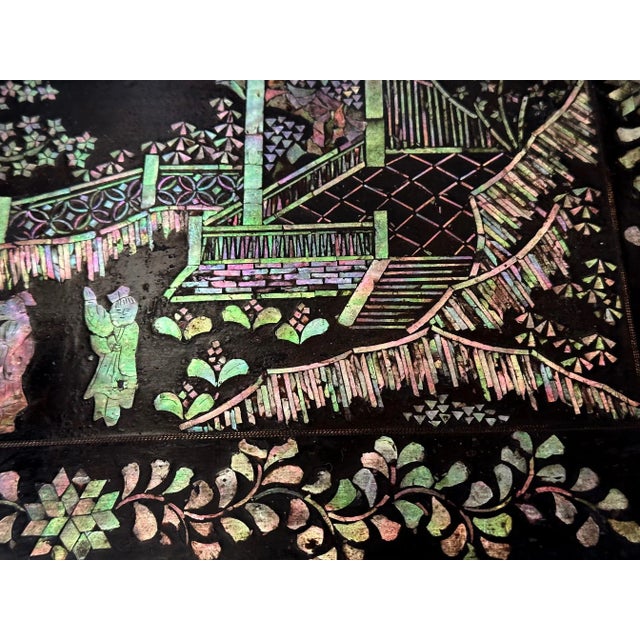 Antique Japanese Lacquer and Inlay Table from Ryukyu Islands For Sale - Image 10 of 12