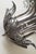 Art Nouveau Handcrafted Metal Silver Wire Chandelier, Italy, 1970s For Sale - Image 3 of 18