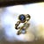 1990s Sapphire and Diamond Bezel Set 18k Gold Ring, Size 4.5 For Sale - Image 10 of 12