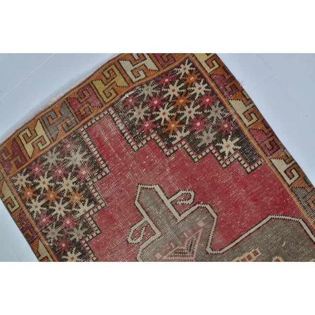 Oushak Vintage Handknotted Carpet For Sale - Image 4 of 10