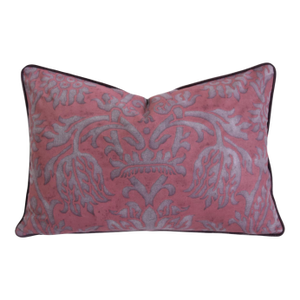 Italian Mariano Fortuny Designer Barberini Floral Feather/Down Pillow