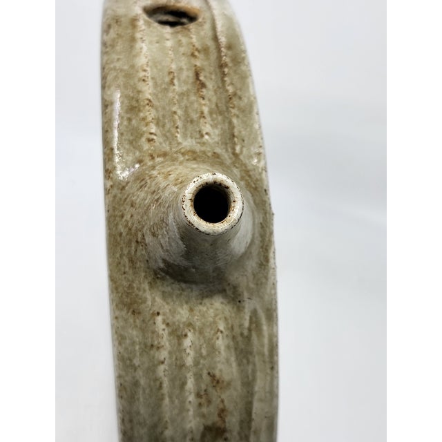 Sculptural Crown-Shaped Glazed Stoneware Pitcher, France, 1970s For Sale - Image 12 of 13