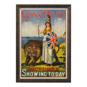 "Lions Head / Pictures Showing Today" Cinematic Poster, Circa 1911