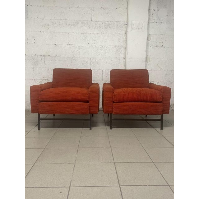 Set of Iron and Fabric Armchairs, 1960s For Sale - Image 4 of 18