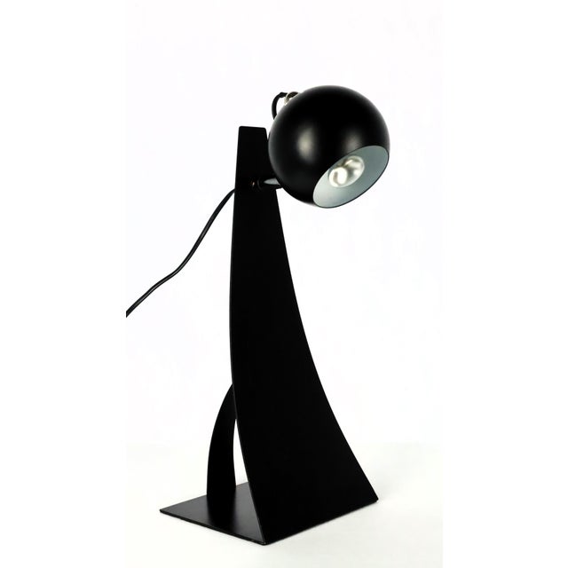 Metal Vintage Brilliant Lamp in Black Metal, 1990 For Sale - Image 7 of 13
