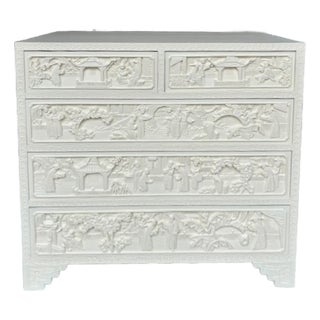 Chinoiserie Dresser in Fresh Ivory Lacquered Finish For Sale