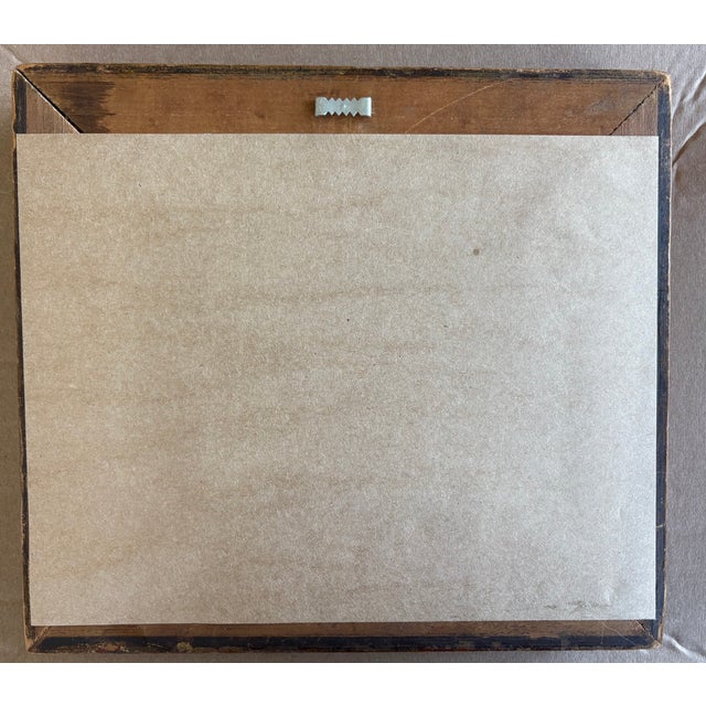 2026 Jefferson Hayman Screw on an Ivory Field, Repro Print on Paper in Old Vintage Wood Frame For Sale - Image 4 of 5