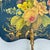 Black Handheld Victorian Paper Mache Fire Screen With Floral Design, Circa 1880, Comes With Wood Stand For Sale - Image 8 of 9