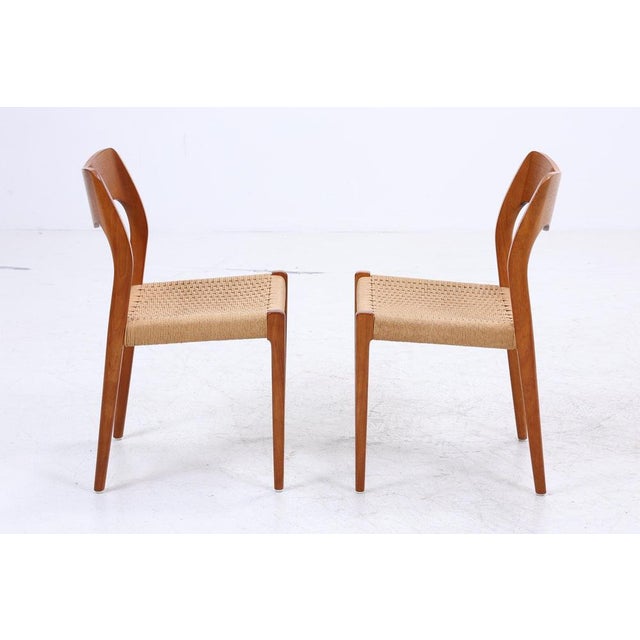 Product details set of 2 teak chairs by niels otto møller for jl møllers features • designed by niels otto møller •...
