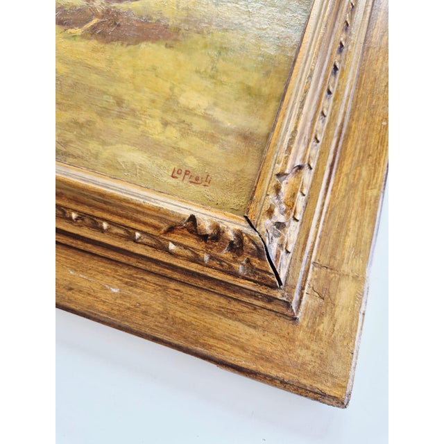 Lo Presti, Children with Chickens, 1920s, Oil Painting on Canvas, Framed For Sale - Image 9 of 15