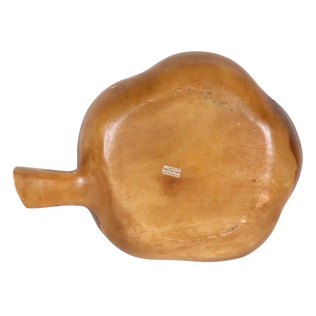 Mid-Century Modern Mid 20th Century Hand Carved Wood Serving Bowl Made in the Philipines For Sale - Image 3 of 5