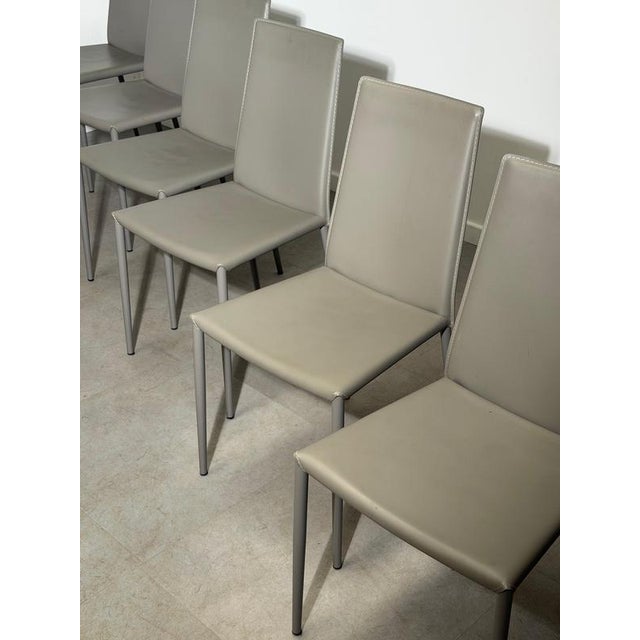 Bring timeless Italian elegance into your dining room with this beautiful set of six Calligaris Aida CS1484 dining chairs....