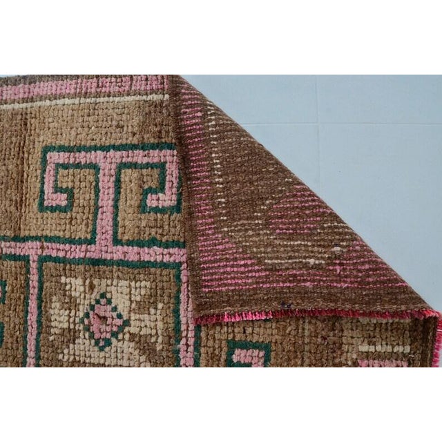 Mid 20th Century Oushak Kitchen Decor Runner Rug For Sale - Image 11 of 11