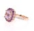 3.56 Carat Cushion Cut Amethyst Diamond Rose Gold Cocktail Ring, Size 7 For Sale - Image 4 of 7