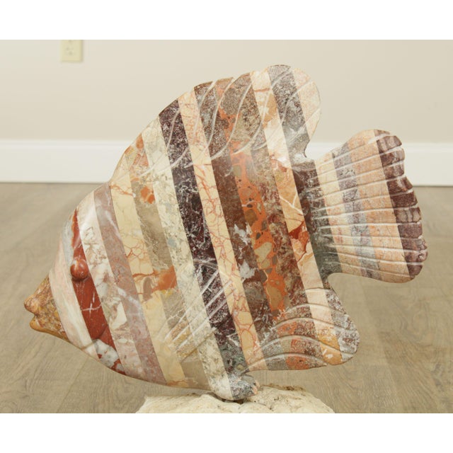 Richard H. Bailey Carved Marble Fish Sculpture Chairish