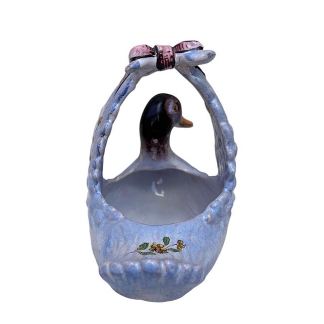 Late 19th Century 19th Century French Faience Duck Jardiniere Saint Clement For Sale - Image 5 of 10