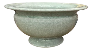 Fine Crackle Glazed Green Ceramic Bowl