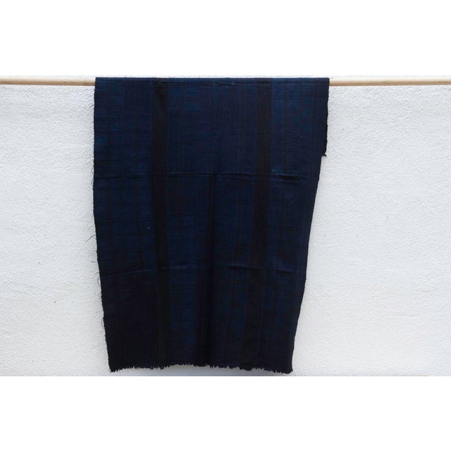 African Indira Indigo Mud Cloth For Sale - Image 3 of 7