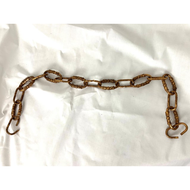 Vintage Greek Key Gold Leaf Metal Frame With All Natural Rock Crystals For Sale - Image 18 of 18