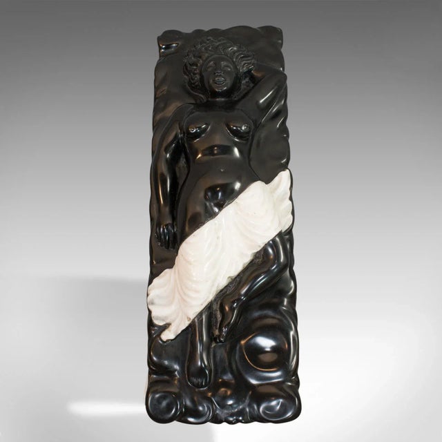 This is a vintage decorative sculpture. An English, marble female ornament by Dominic Hurley, dating to the late 20th...
