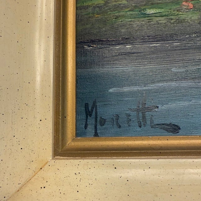 Italian Vintage Italian Landscape Oil Painting Signed Moretti For Sale - Image 3 of 12