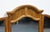 Late 20th Century Bassett Furniture Solid Oak Traditional American Colonial Revival 56" Tri-View Mirror 2085-246 For Sale - Image 5 of 8