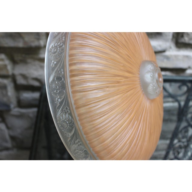 Canopy Mount Light Fixture Vintage Blush Pink For Sale - Image 13 of 15