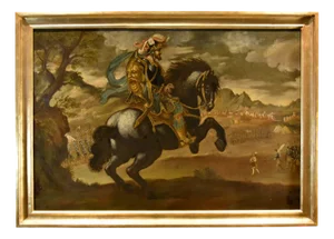 Florentine Artist, Portrait of Knight Pietro Strozzi, 1600s-1700s, Oil on Canvas, Framed