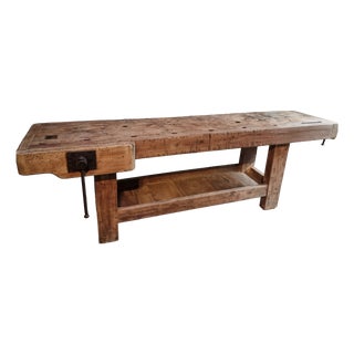 Antique Beechwood Workbench, France, 1890s For Sale