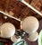Art Deco Nickel-Plated Chandelier with Opal Glass Shades, 1930s For Sale - Image 3 of 4