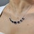 7.3ct Emerald-Cut Blue Sapphire Diamond Halo Station Necklace in 14k White Gold For Sale - Image 9 of 18