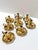 English 1980s Mini Brass Place Setting Candle Holders - Set of 8 For Sale - Image 3 of 8