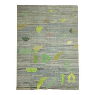 Primitive Modern Turkish Rug, 9'10'' X 14'11'' For Sale