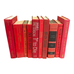 Vintage Late 20th Century Red Books - Set of 10