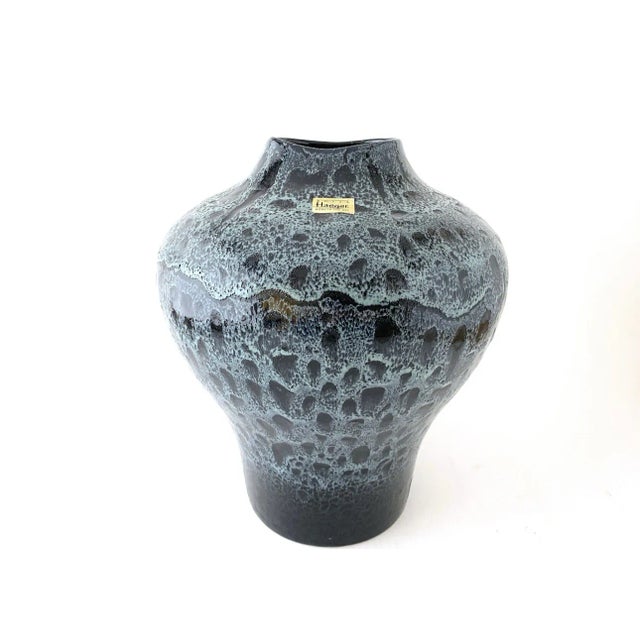 Royal Haeger Extra Large Vintage Royal Haeger Tall Sea Blue Vase For Sale - Image 4 of 10