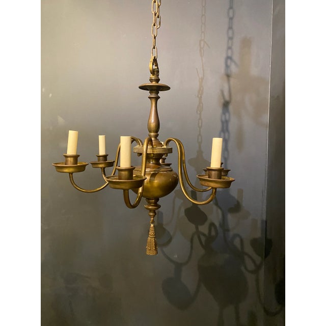 1920s 1920’s Caldwell Bronze Chandelier For Sale - Image 5 of 5