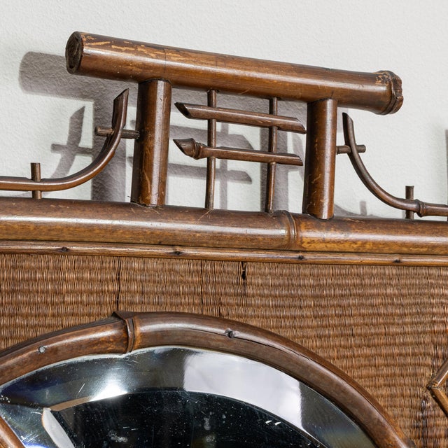Early 20th Century France Tan Wood Mirror For Sale - Image 9 of 10