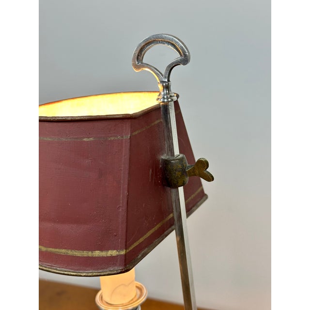 19th Century Quinquet Lamp in Silvered Metal, 1890s For Sale - Image 9 of 14