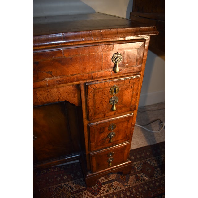 Walnut Kneehole Dressing Table or Desk For Sale In Minneapolis - Image 6 of 12