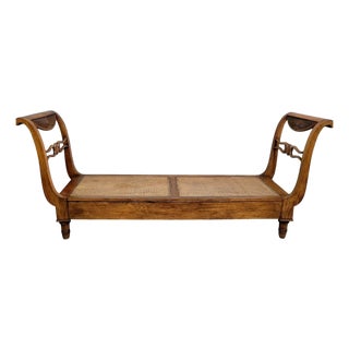 Antique Chaise Lounge in Cherry Wood, 1800 For Sale