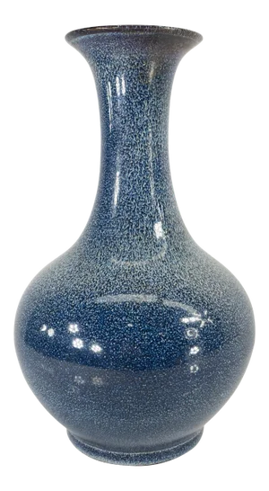 Chinese 20th Century Flambe Oil Streak Vase