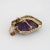 Vintage Art Deco Amethyst Intaglio Pendant Enamel 14k Yellow Gold Carved For Sale - Image 4 of 4