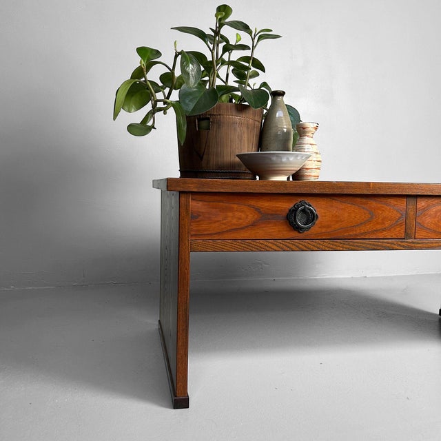 Wood Vintage Japanese Writing Desk, 1970s For Sale - Image 7 of 18
