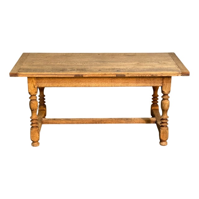 Oak Farmhouse Dining Table, 1920s For Sale