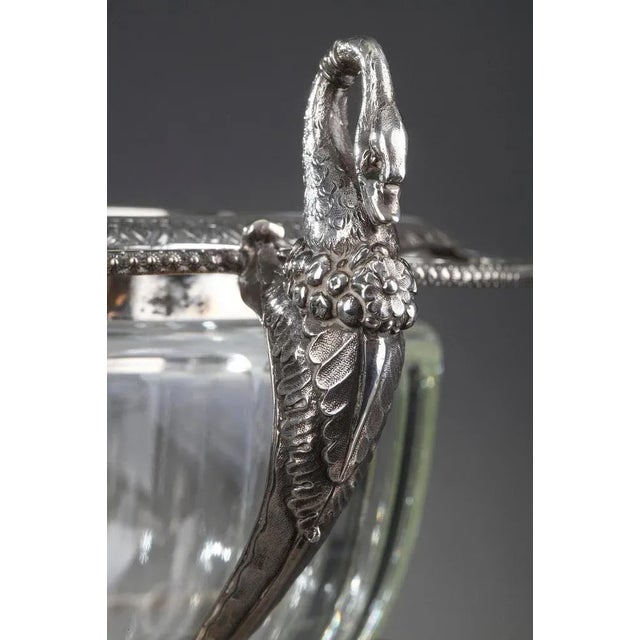Silver and Cut-Crystal Confiturier with Spoons, Set of 13 For Sale - Image 16 of 18