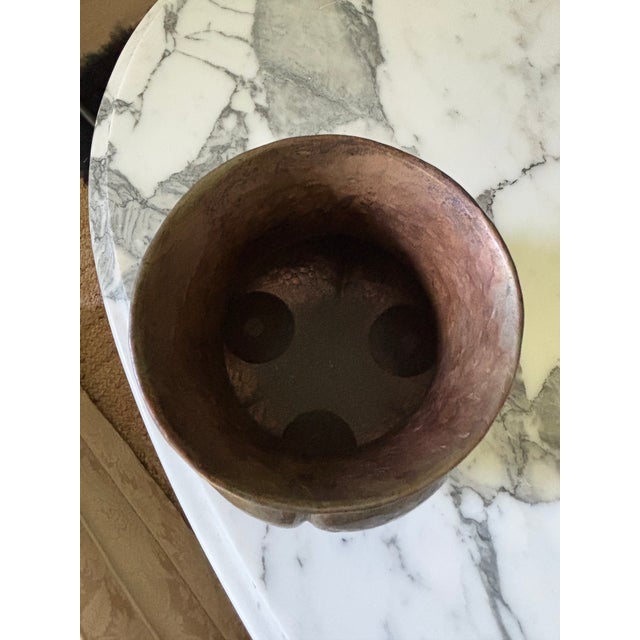 Mid-20th Century Mexican Hammered Copper Gourd Vessel / Vase For Sale - Image 12 of 18