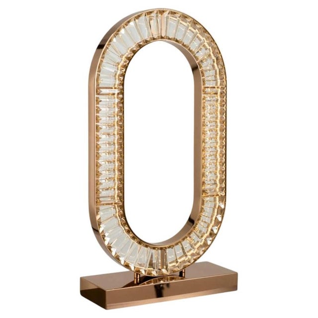 Collection Orione Table Lamp in Metal and Crystal by Jago For Sale - Image 6 of 6