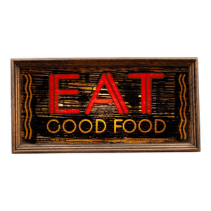 Vintage “Eat Good Food” Lighted Rog Diner Counter Sign