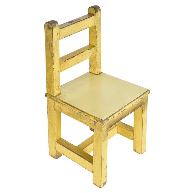 Children's Chair in Patinated Wood For Sale - Image 6 of 6