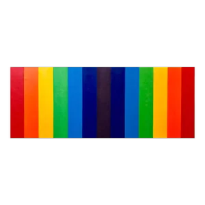 Jeet Aulakh, NAMO EK YOGE, Abstract Geometric Rainbow Composition Painting, 2008